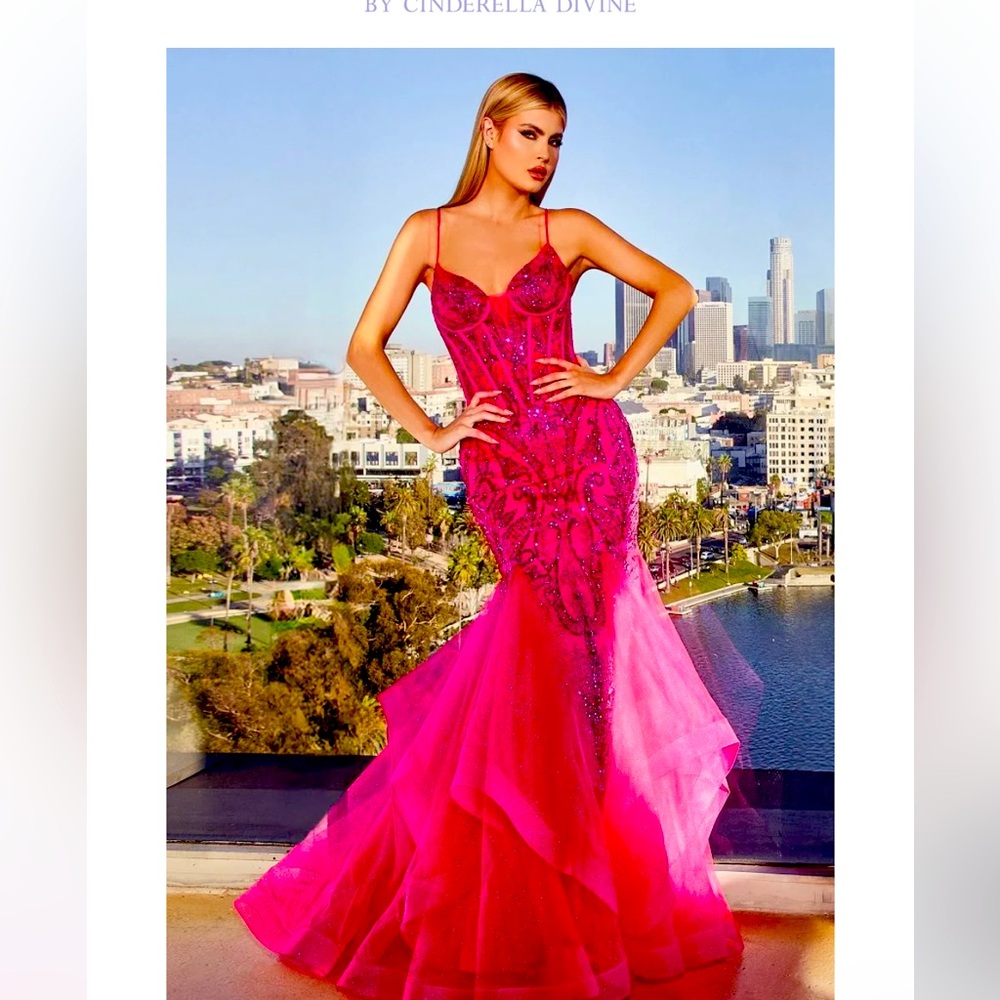 Elegant Pink Evening Gown